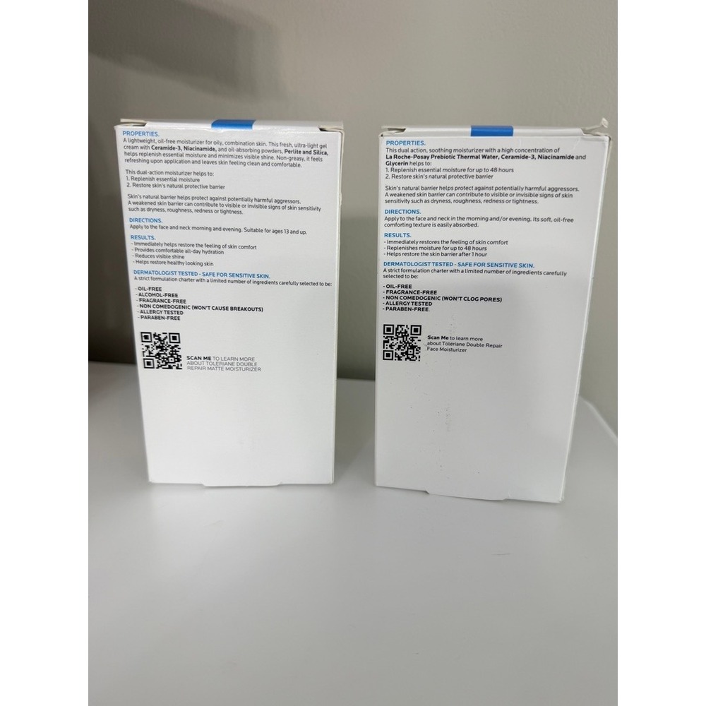 La Roche-Posay Face Moisturizer Set Unisex 2.5oz White Matte & UV SPF 30 NEW NWT